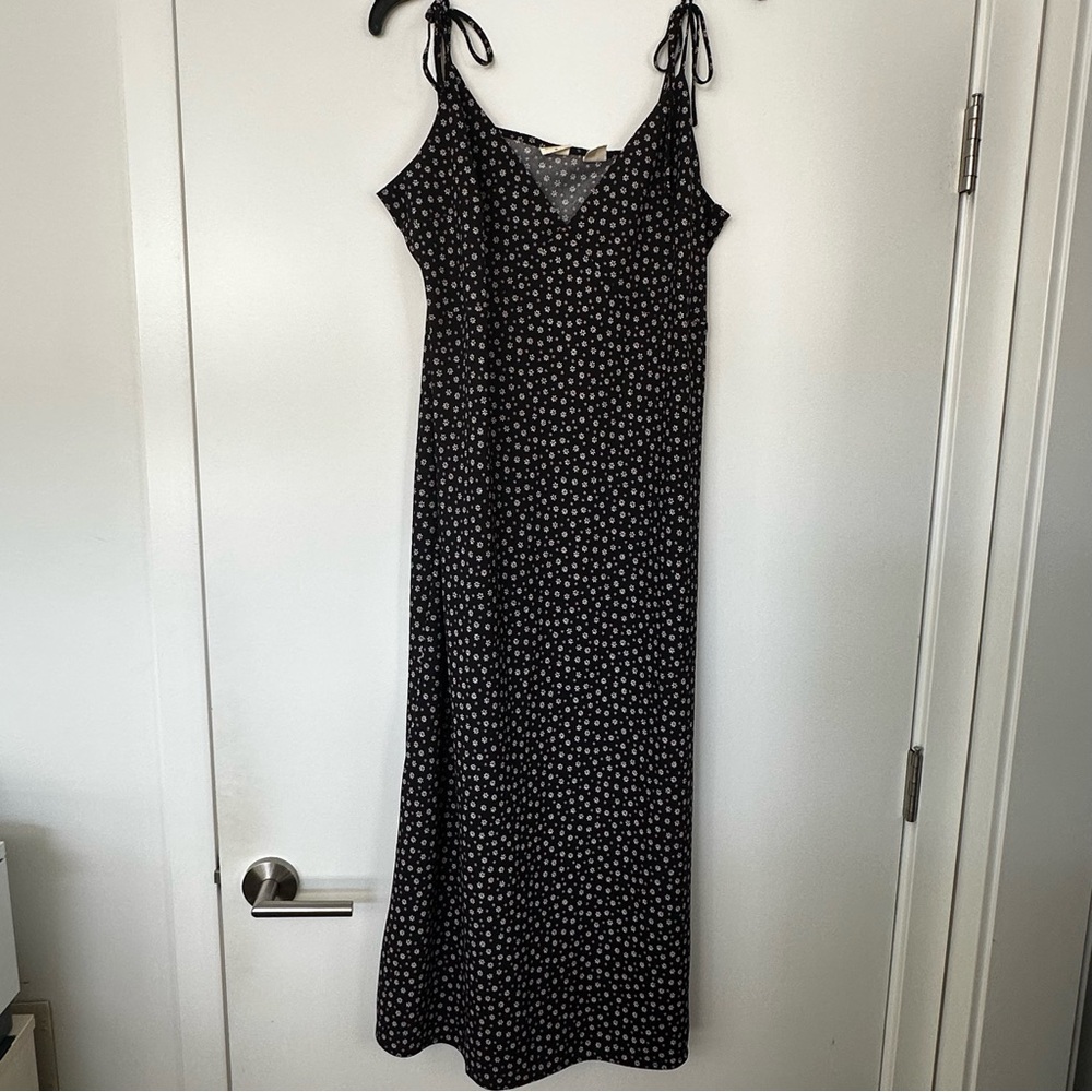 Levi’s Floral Black Maxi Adjustable Strap Dress Size XL